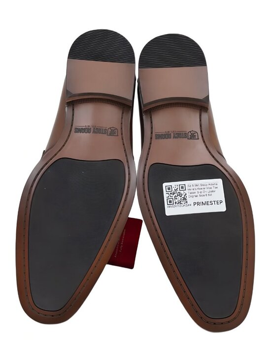 Stacy Adams Men\'s Keeler Moc Toe Tassel Slip On Loafer Cognac US 8.5M EU 41